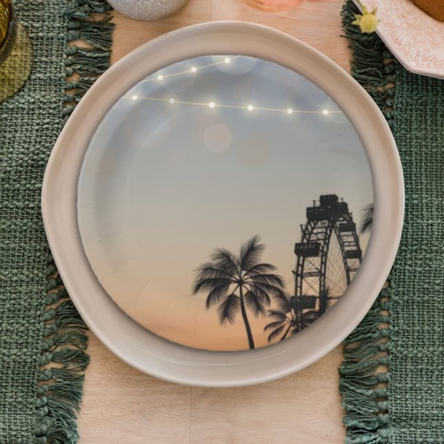 Pastel Music Festival Concert Boho Birthday Fest Paper Plates (Creator Uploaded)