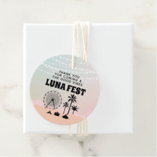 Pastel Music Festival Thank You Favor Tags