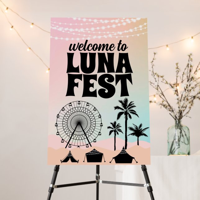 Pastel Music Festival Welcome Sign (In Situ (Stand))