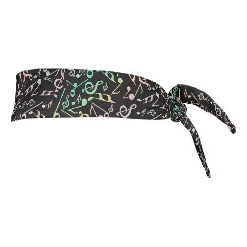 Pastel Music Notes and Clefs On Black Headband