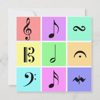 Pastel Music Symbols by inkles at Zazzle