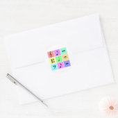 pastel music symbols classic round sticker (Envelope)