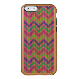 Pastel Muted Brown And Green Chevron Pattern 2 Incipio Feather Shine iPhone 6 Case