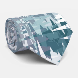 Pastel Muted Color Abstract Pattern Neck Tie