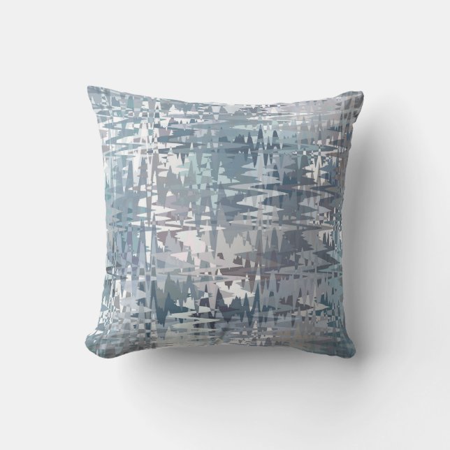 Pastel Muted Color Abstract Pattern Throw Pillow (Front)