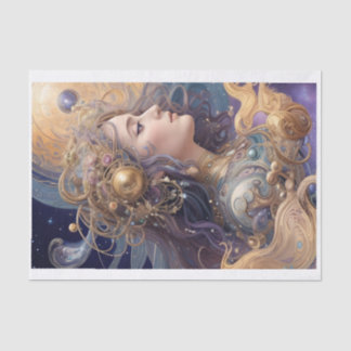 Pastel Mystical Woman Decoupage Tissue Paper