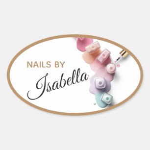 Pastel Nail Polish Salon Sticker