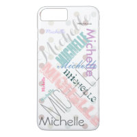 Pastel Name Polka Dot iPhone 8 Plus/7 Plus Case