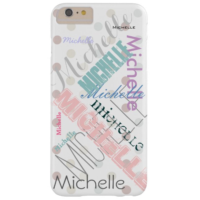 Pastel Name Polka Dot Case-Mate iPhone Case (Back)