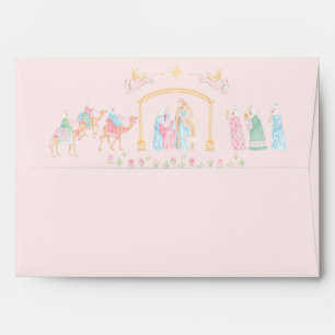 Pastel Nativity Christmas Envelope