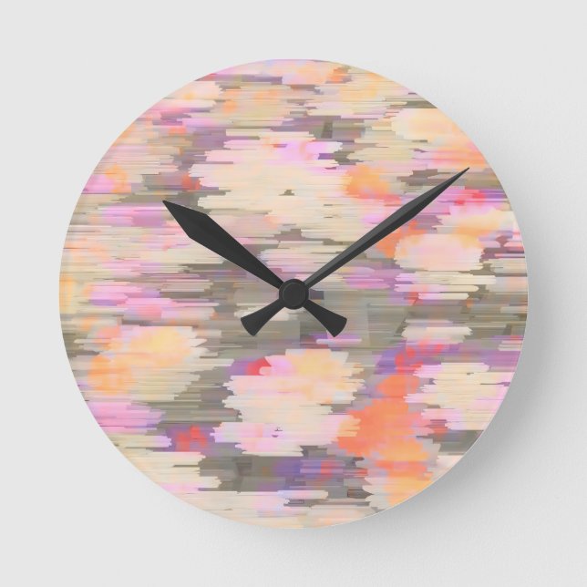Pastel Nature Haze Round Clock (Front)