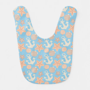 Pastel Nautical Pattern Bib
