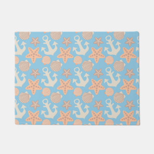 Pastel Nautical Pattern Doormat