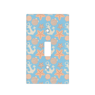 Pastel Nautical Pattern Light Switch Cover