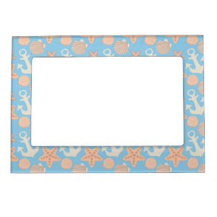 Pastel Nautical Pattern Magnetic Picture Frame
