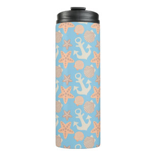 Pastel Nautical Pattern Thermal Tumbler
