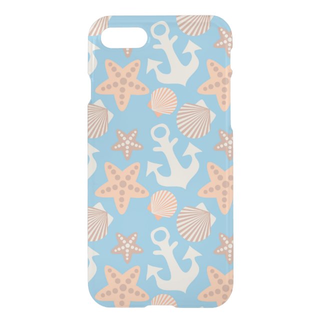 Pastel Nautical Pattern Uncommon iPhone Case (Back)