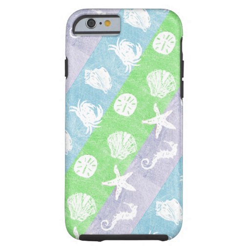 Pastel Nautical Sea Creatures Tough iPhone 6 Case