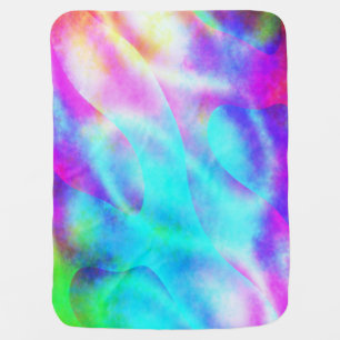 Pastel Neon Rainbow Gradient Art Baby Blanket
