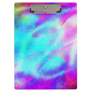 Pastel Neon Rainbow Gradient Art Clipboard