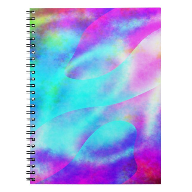 Pastel Neon Rainbow Gradient Art Notebook (Front)