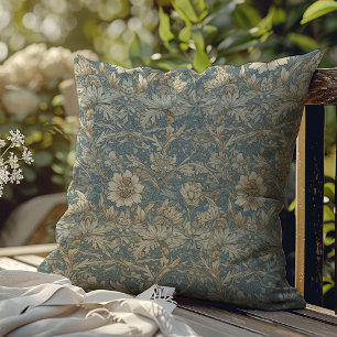 Pastel neutral colors Art nouveau William Morris Throw Pillow