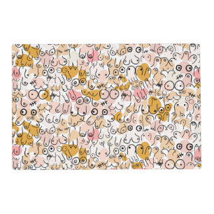 pastel neutral pattern placemat