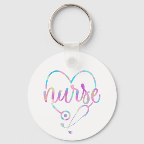 Pastel Nurse Stethoscope Keychain