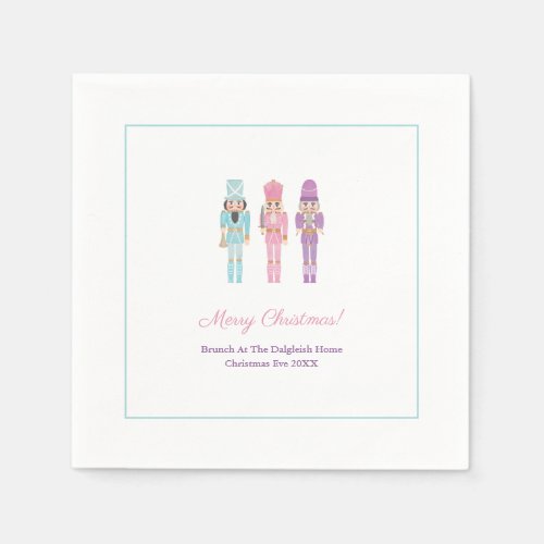 Pastel Nutcracker Ballet Christmas Holidays Party  Napkins