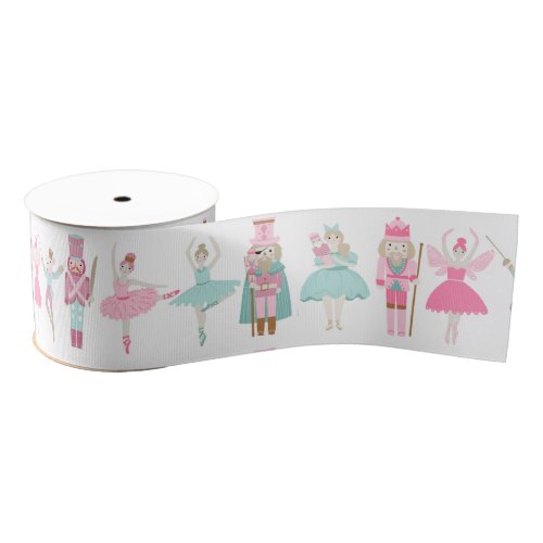 Pastel Nutcracker Ballet Pink Christmas Ribbon