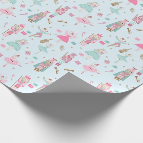Pastel Nutcracker Ballet Pink Wrapping Paper