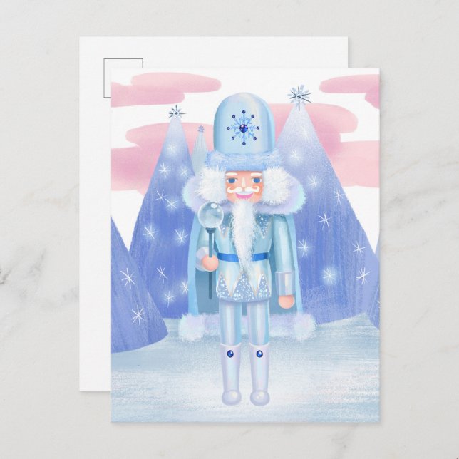 Pastel Nutcracker Winter King Postcard (Front/Back)
