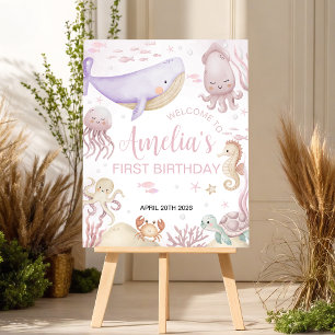 Pastel Ocean Oneder 16x20 Welcome Sign
