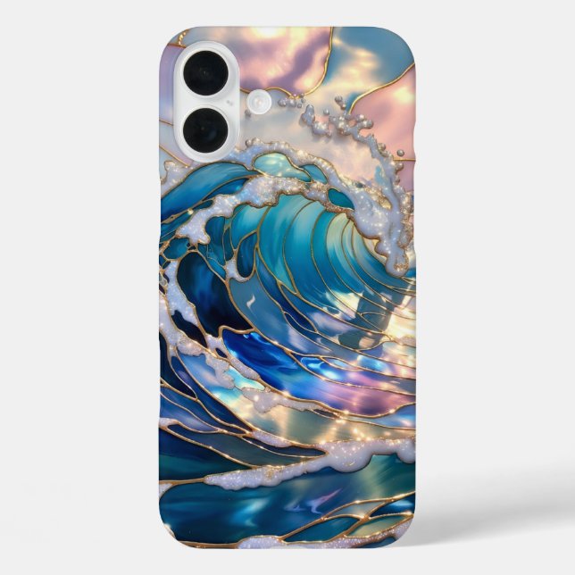 Pastel Ocean Wave Aesthetic Phone Case (Back)