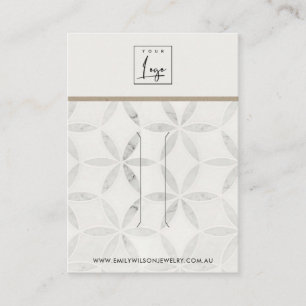 PASTEL OFF WHITE FLORAL HAIR CLIP DISPLAY CARD