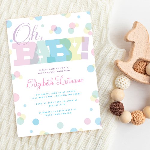 Oh Baby Baby Shower Invitation