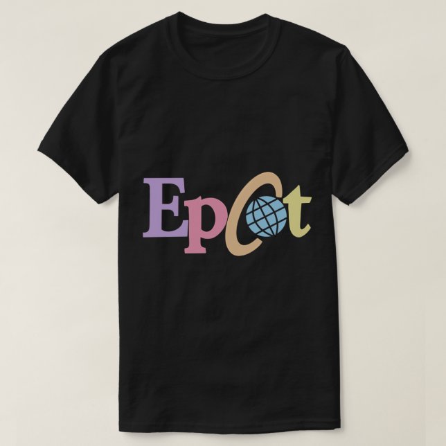 Pastel old Epcot logo Sticker T-Shirt (Design Front)