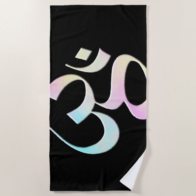 Pastel Om  Beach Towel (Front)