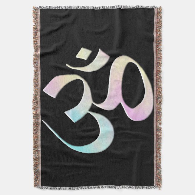 Pastel Om  Throw Blanket (Front Vertical)