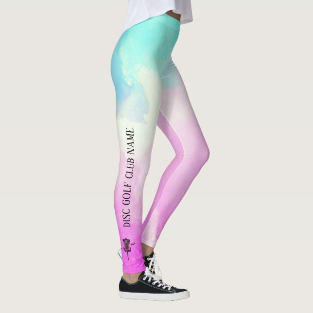Pastel Ombre Disc Golf Activewear Leggings (Right)