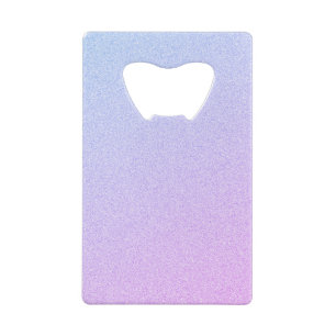 Pastel Ombre Glitter Credit Card Bottle Opener