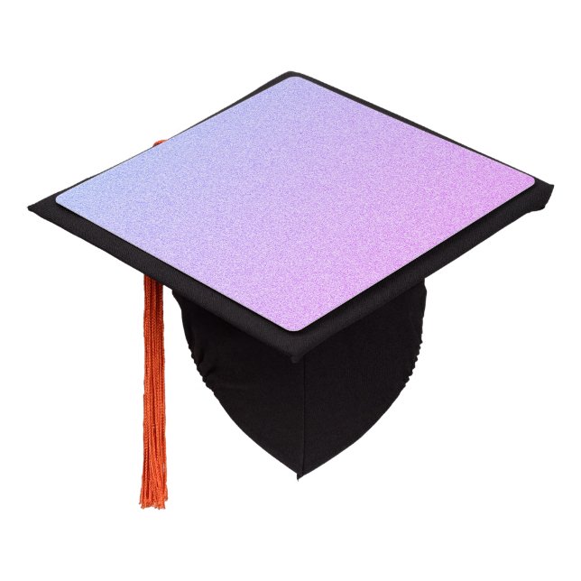 Pastel Ombre Glitter Graduation Cap Topper (Angled)