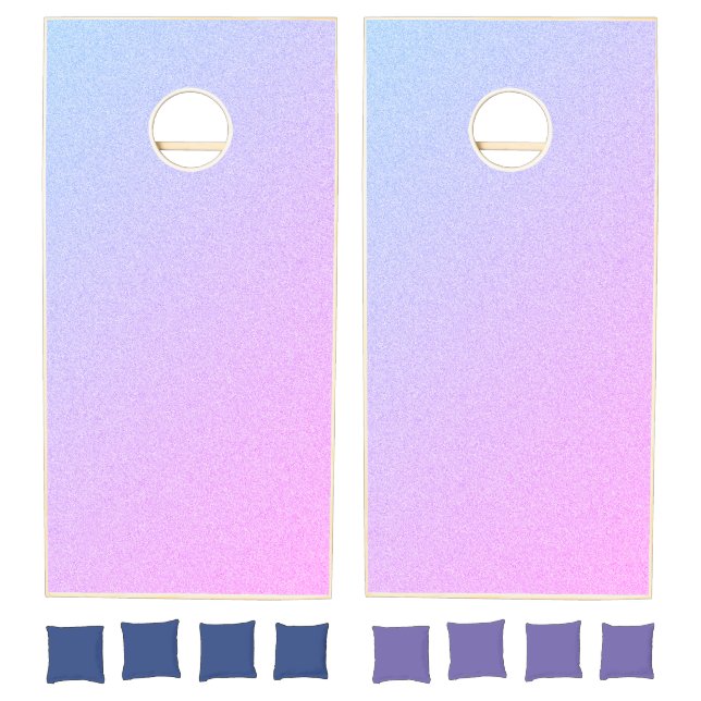 Pastel Ombre Glitter Regulation Cornhole Set (Set)