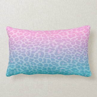 Pastel Ombre Leopard Lumbar Pillow
