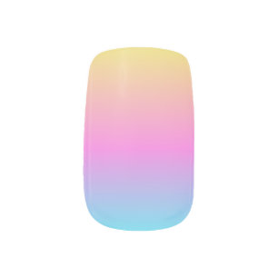 Pastel Ombre Minx Nail Art