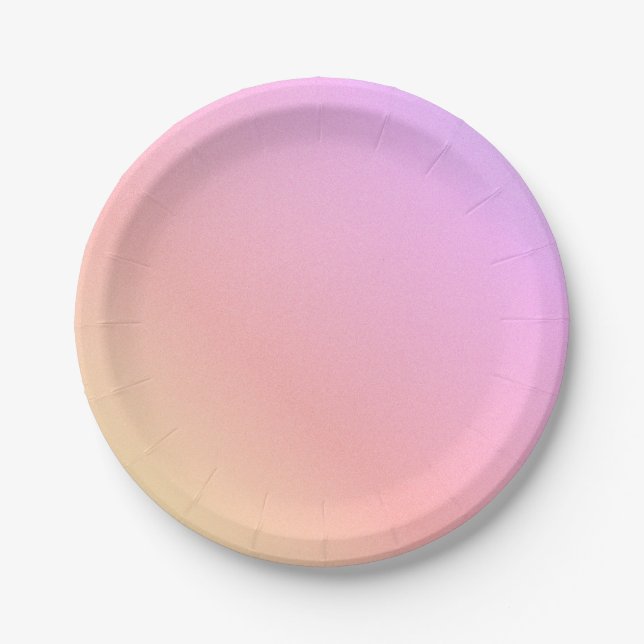Pastel Ombre Paper Plates (Front)