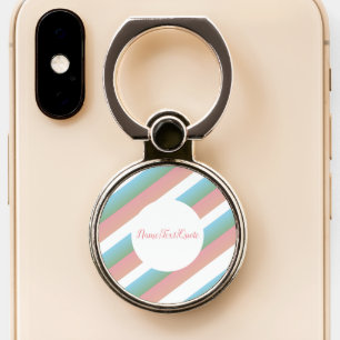 Pastel Ombre Pink Stripes Phone Ring Stand
