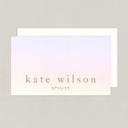 Pastel Ombre Rainbow  Leather Professional Business Card at Zazzle