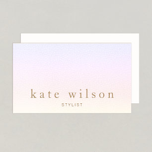 Pastel Ombre Rainbow  Leather Professional Business Card