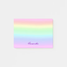 Pastel Ombre Rainbow Notes